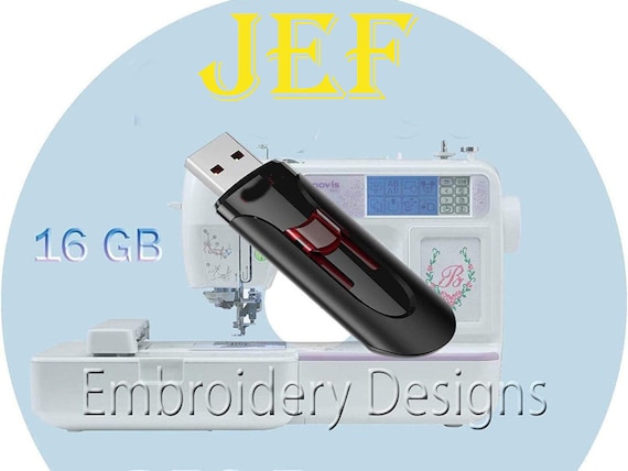 Embroidery JEF Designs JEF Designs on A USB Stick Designs - Etsy