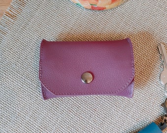 Purple leather purse