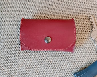 Fuchsia leather purse