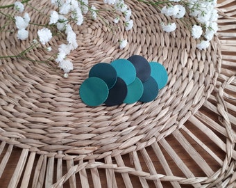 Green leather hair clip