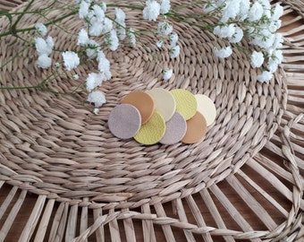 Yellow leather hair clip