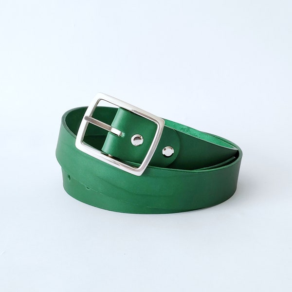 Ceinture en cuir vert