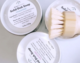 Zero Waste Solid Dish Soap Bar: Natural, Plant-Based