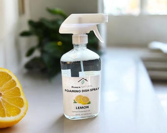 Lemon Foaming Dish Spray: Natural Vegan Dish Soap