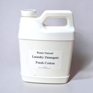 Fresh Cotton Laundry Detergent| Natural Linen Laundry Soap|  HE Laundry Soap| Vegan Laundry Detergent| Clean Cotton Plant-based Laundry Soap