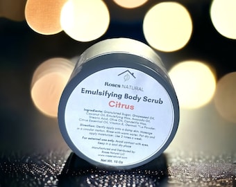 Citrus Emulsifying Body Scrub: Natural Exfoliating Vegan Glow Scrub