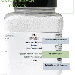 Oxygen Bleach Powder| Stain Remover Solution|  Stain Remover| Natural Oxi Clean Stain Remover Laundry| Eco-friendly Stain Removing| Natural