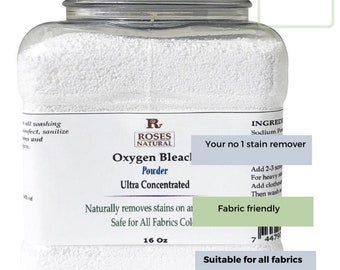 Oxygen Bleach Powder| Stain Remover Solution|  Stain Remover| Natural Oxi Clean Stain Remover Laundry| Eco-friendly Stain Removing| Natural