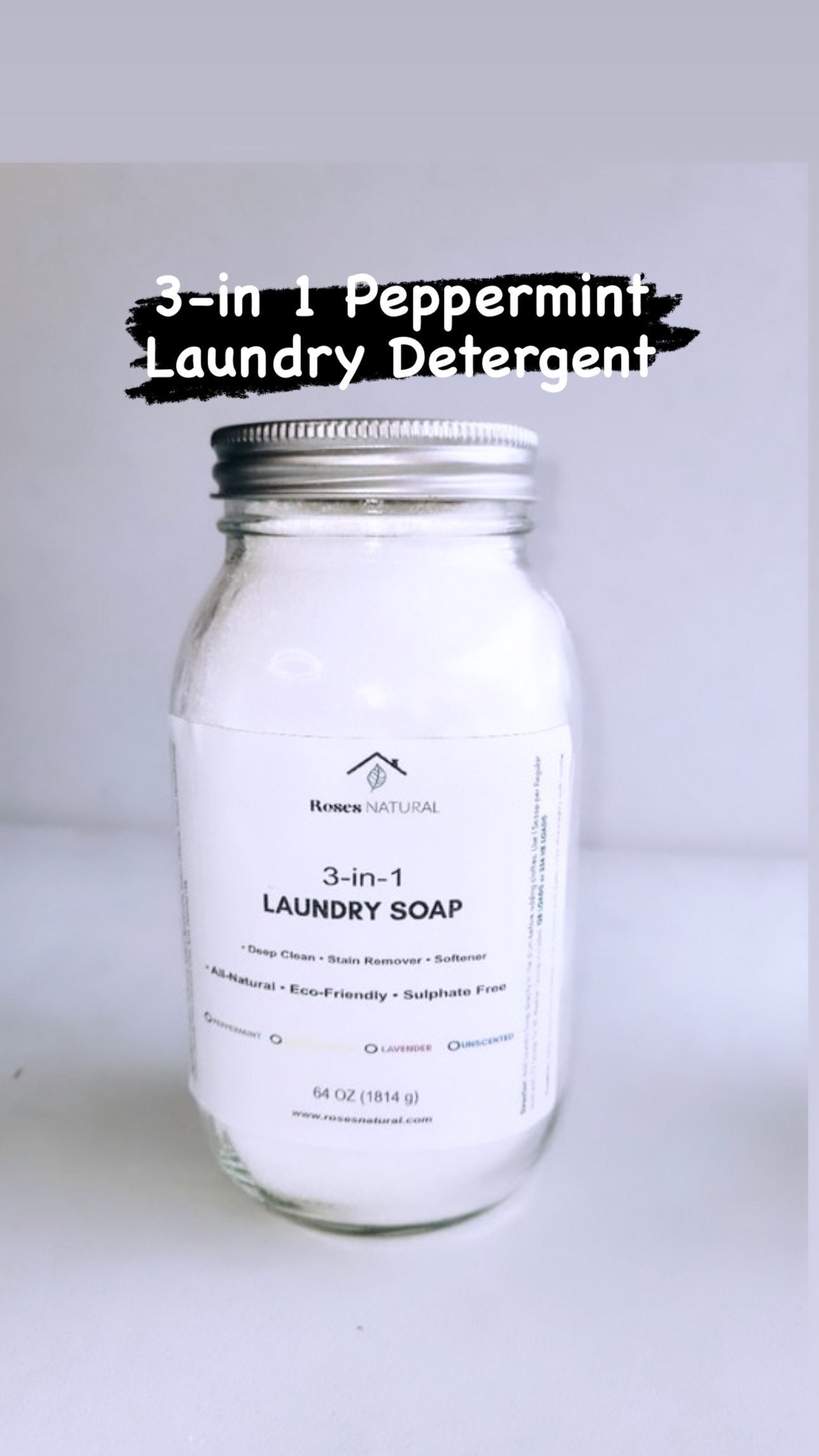 Peppermint Laundry Soap Laundry Powder High Efficiency Safe Laundry