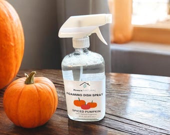 Natural Foaming Dish Spray: Spiced Pumpkin Scent
