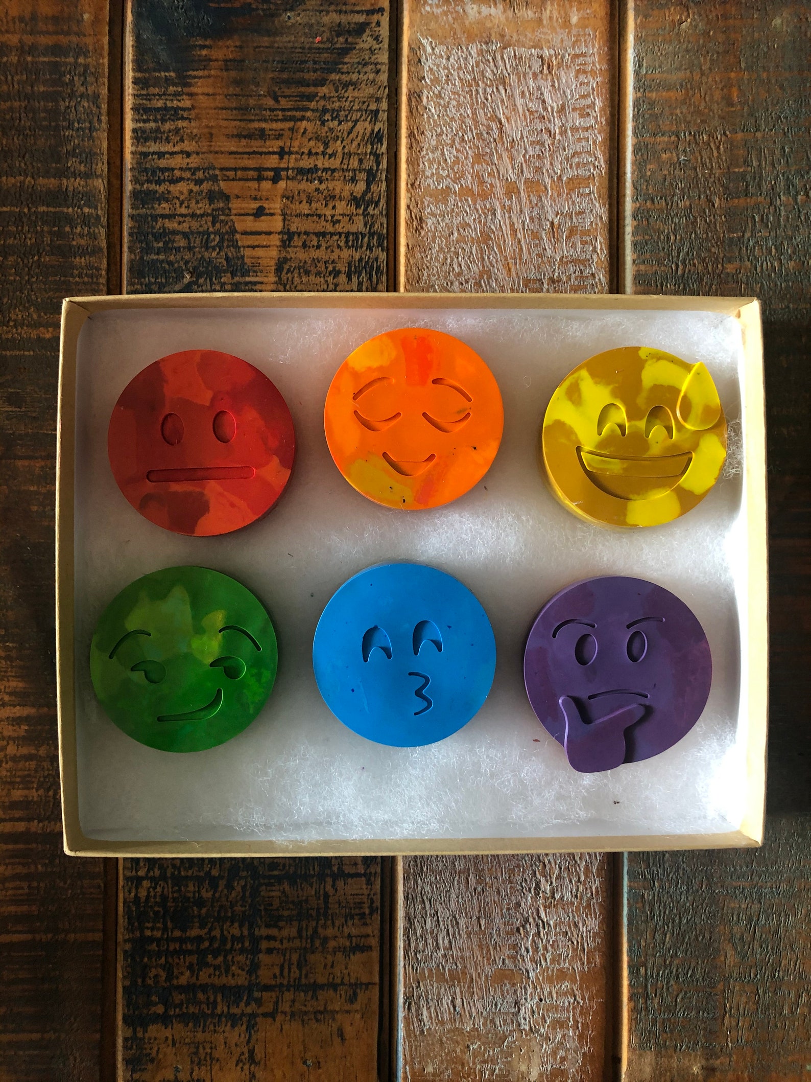 Big Emoji Crayons Set de 6 Emojis Habilidades Etsy