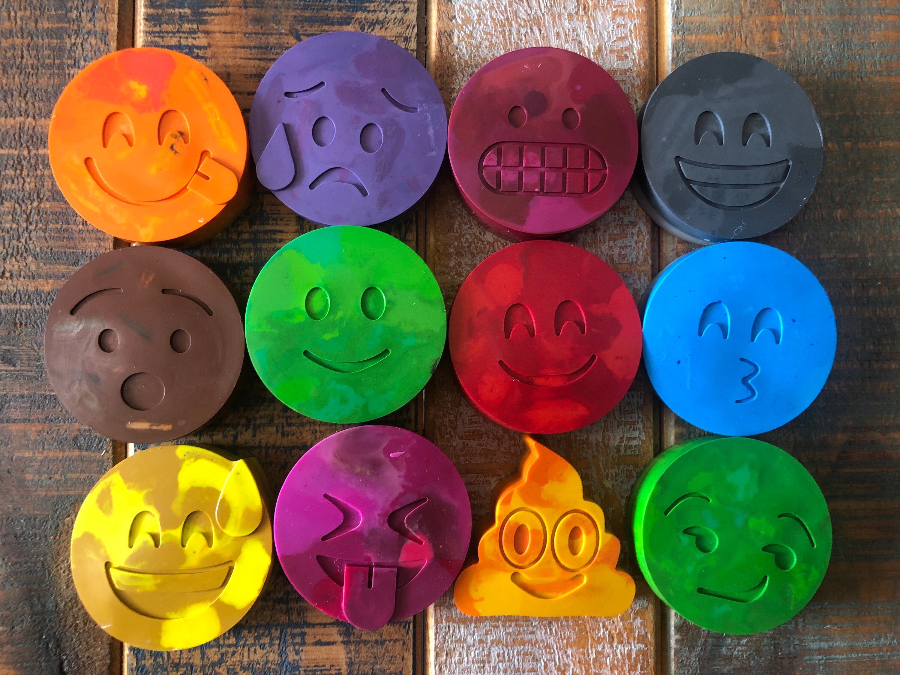 Big Emoji Crayons Set de 6 Emojis Habilidades Etsy