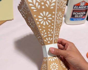 Pappersblombukett PNG | Mexikansk blombukett omslagsmall | Cricut & Silhouette Cut-fil | DIY-bukettdekoration | Digital nedladdning