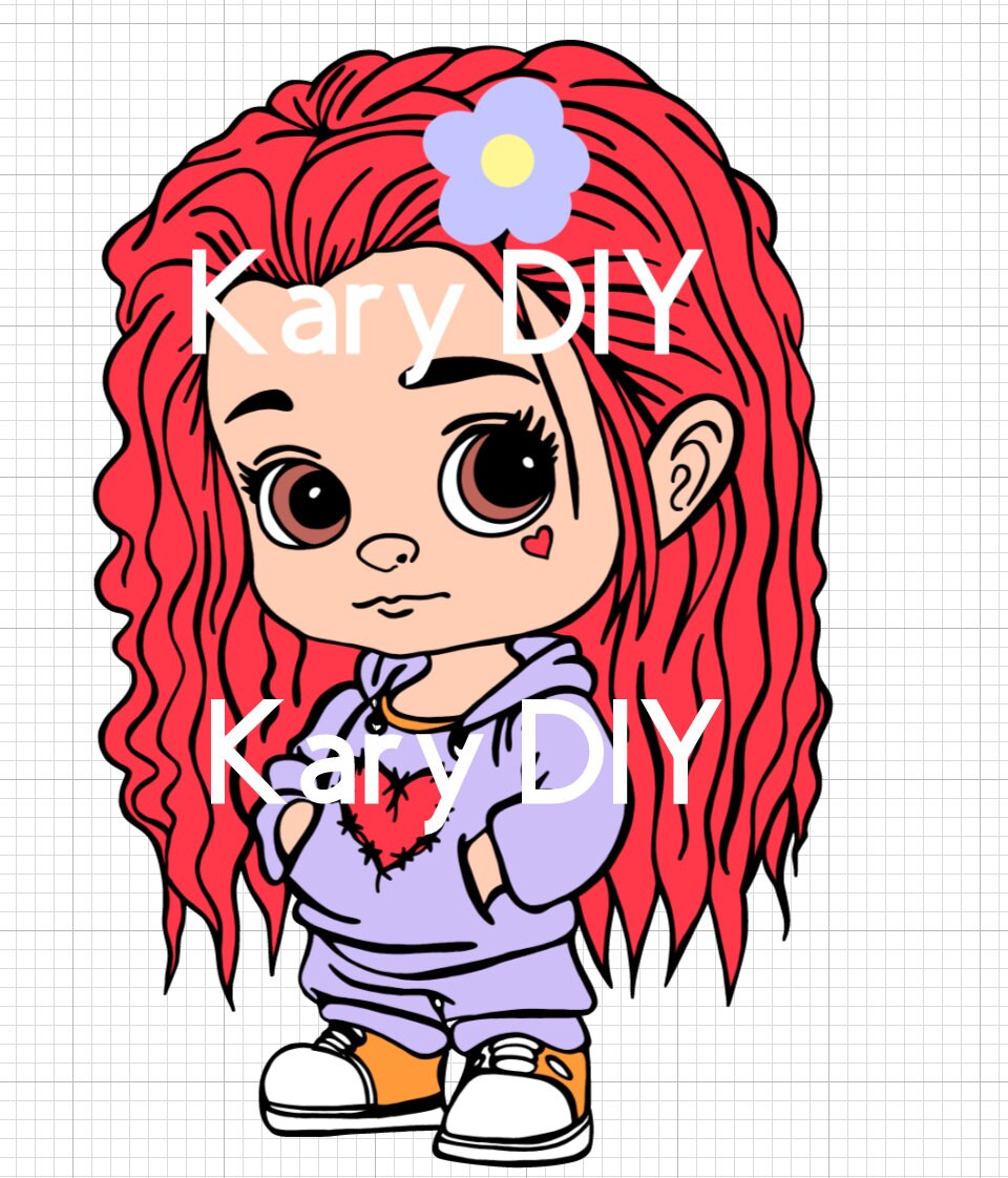 Karol G Cartoon PNG File - Etsy
