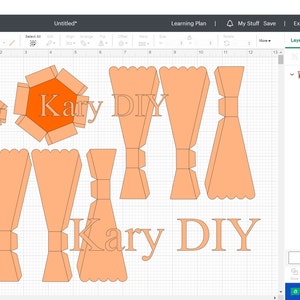 Paper Flower Bouquet Template - Digital Download - Etsy