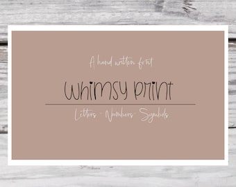 Whimsy Print フォント - 手書き風で楽しい