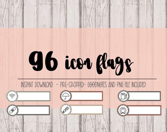 96 alledaagse iconenvlaggen