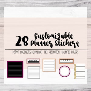 Color Changing, Customizable  Customizable Functional Planner Stickers