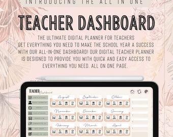 Digitaal dashboard voor docentenplanner (digitale download)
