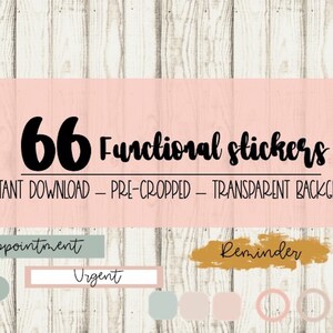 66 Functional Pastel and Earth Colored Planner Sticker Pack