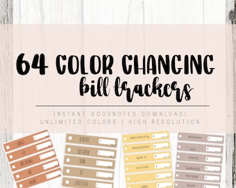 Color Changing, Customizable Bill Trackers