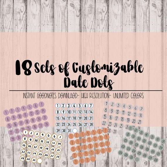 Color Changing,Customizable Planner Date Dots