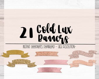 21 Goud /Rose Gold Lux Banners