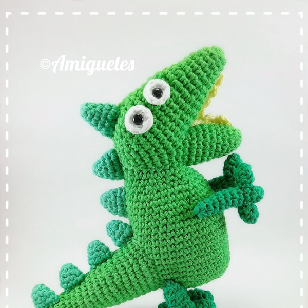 Amigurumi-Anleitung „Dinosaurier-George-Schwein“ / Amigurumi-Häkelanleitung „Dinosaurier-George-Schwein“.