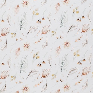 Jersey Baumwollstoff Boho Blumen, Baumwolljersey floral, Sommer-Jersey, Jersey für Kinder Boho Floral