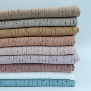 Solid Pointelle Knit Fabric