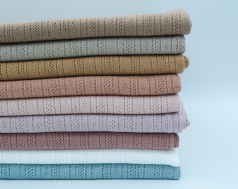 Soft pointoille fine knit jersey stripes made of 100% cotton