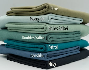 Cuffs 50 cm cotton olive sea green, sage, petrol, denim blue, navy, marine, old green