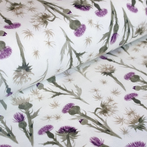 Jersey Wildblumen OEKOTEX 100 92 % Baumwolle, Family Fabrics, Jersey Wintermotiv