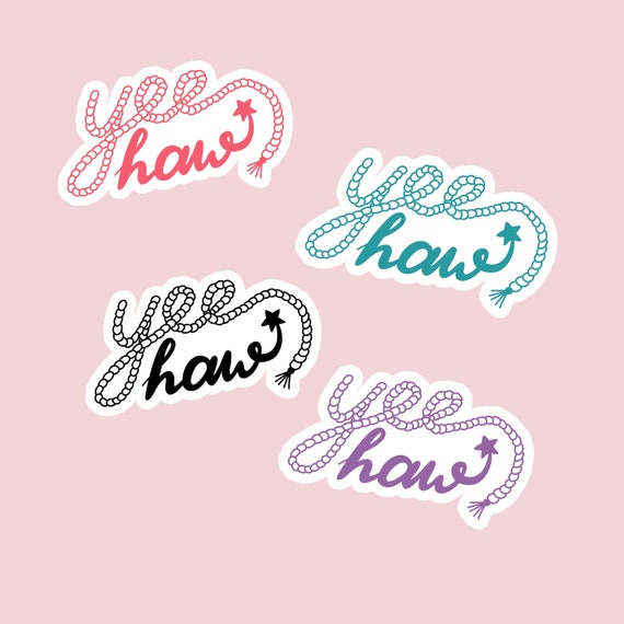 Yee Haw Sticker, Small Town Romance, Cowboy Romance, bookish sticker, bookish merch, vinyl waterproof sticker, cowgirl, kindle sticker