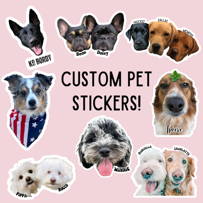 Dog Name Sticker Design Custom Pet Stickers, Dog Mom Stickers, Personalized Animal Sticker - Etsy