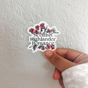 Scottish Highlander Romance Aufkleber, Outlander, Romance Reader, Jamie Fraser, Outlandish, Kindle Sticker, Bookish Merch, Vinyl Aufkleber.