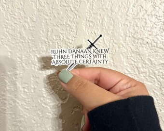 Adesivo Ruhn Danaan sapeva 3 cose, Crescent City, Terra e sangue, Cielo e respiro, SJM, Sarah J Maas, adesivo Kindle, adesivi libreschi