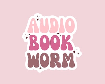 Audio Book Work Sticker, booktok, romance reader, dark romance, bookstagram, ereader, audiobook lover, bookish sticker