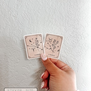 Sticker dierenriem tarotkaart, stickers sterrenbeeld, sticker astrologie, kindle-sticker, sticker waterfles, horoscoopsticker, sterrenbeelden