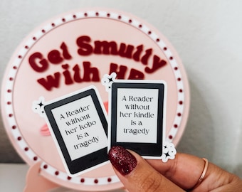 A reader without her kindle is a tragedy sticker, booktok, bookstagram, kindle reader, bookish sticker, fourth wing inspired sticker