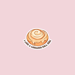 Adoro un adesivo mmc con un rotolo di cannella, Book Boyfriends, adesivo libresco, booktok, libri romantici, adesivo decalcomania
