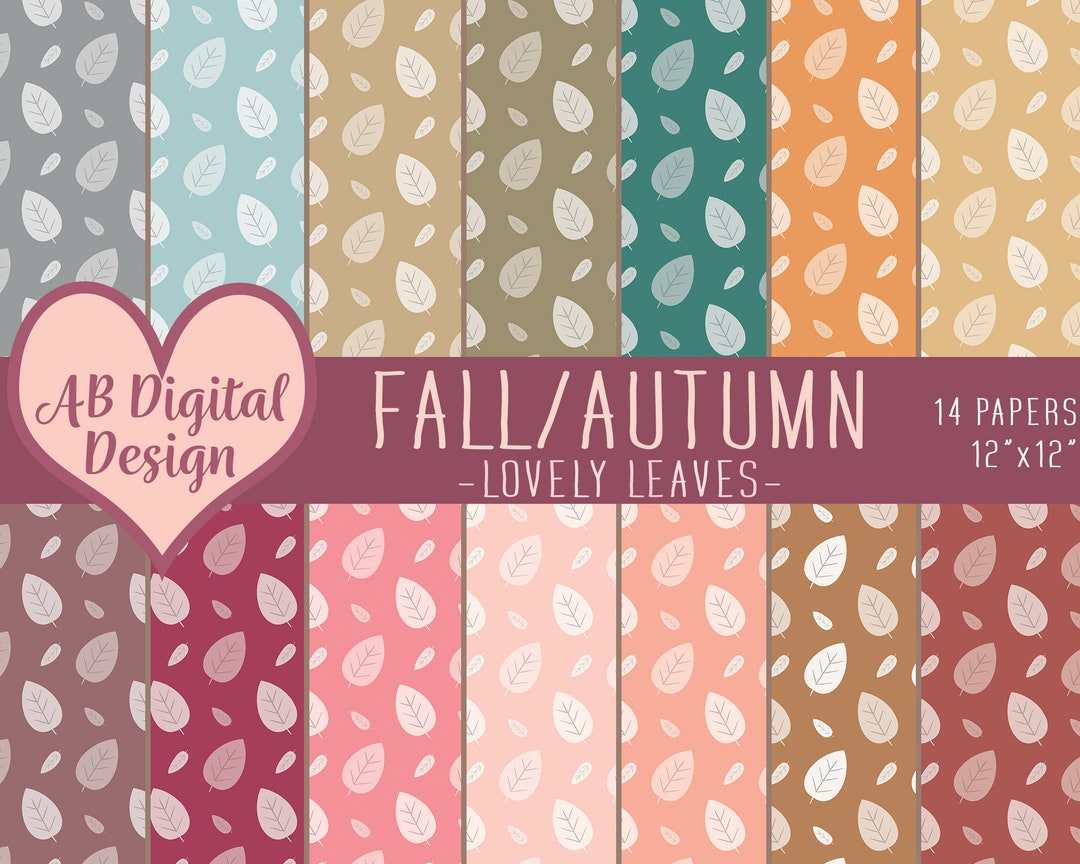 Fall/autumn Leaves Digital Paper Backgrounds | Autumn Colors | Fall ...