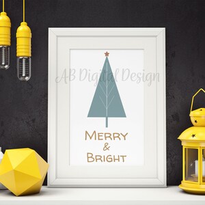 Christmas Tree Clipart Modern Christmas Clipart Festive Season Boho Scandi Christmas PNG Files image 4