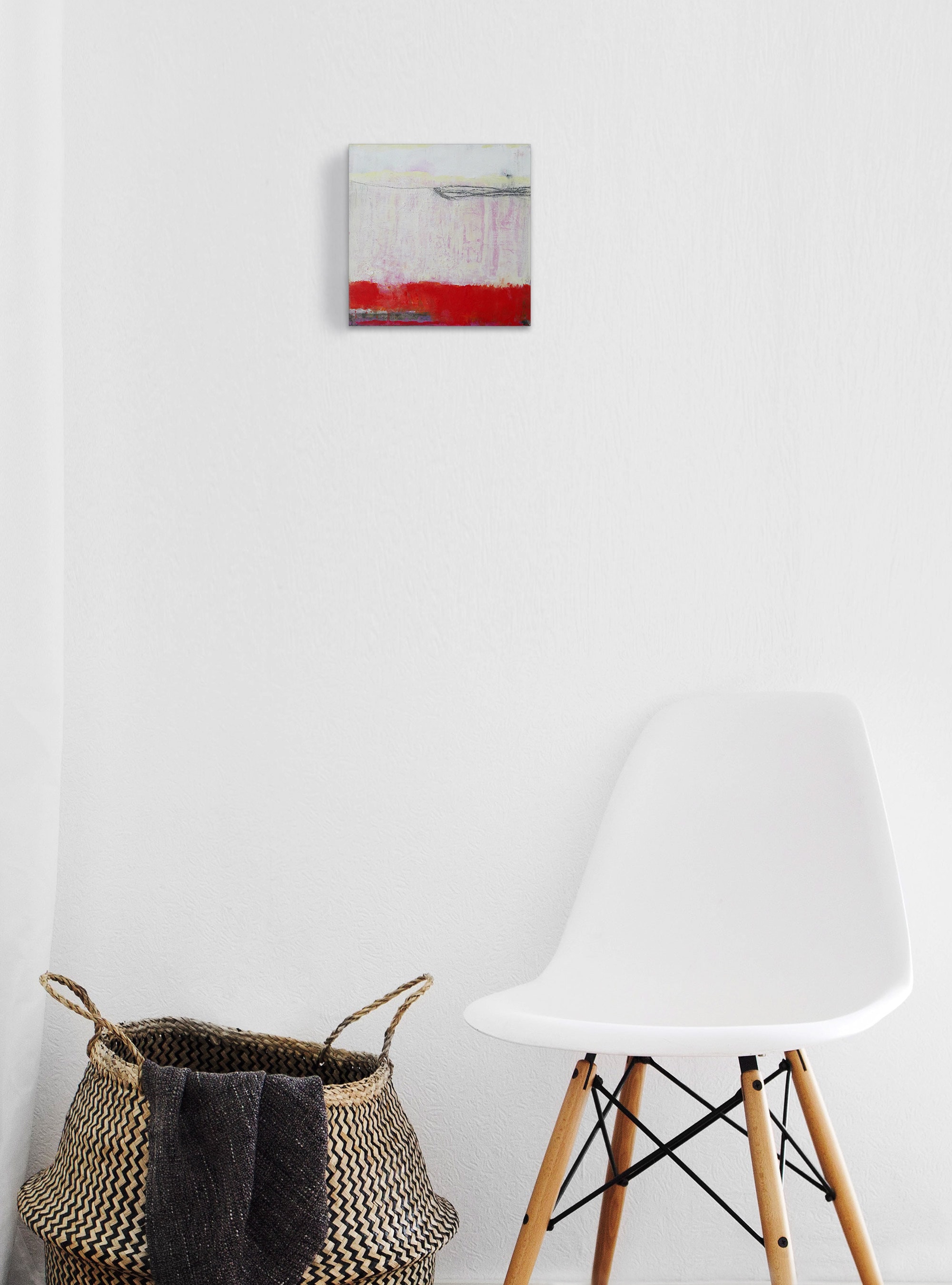 Abstract Acrylic Painting on Wood 25x25x4 Cm Etsy UK