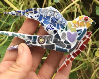 CERAMIC SWALLOW BIRD ~ Mosaic Inserts Craft Supplies Art CERAMIC SWALLOW BIRD ~ Mosaic Inserts Craft Supplies Art