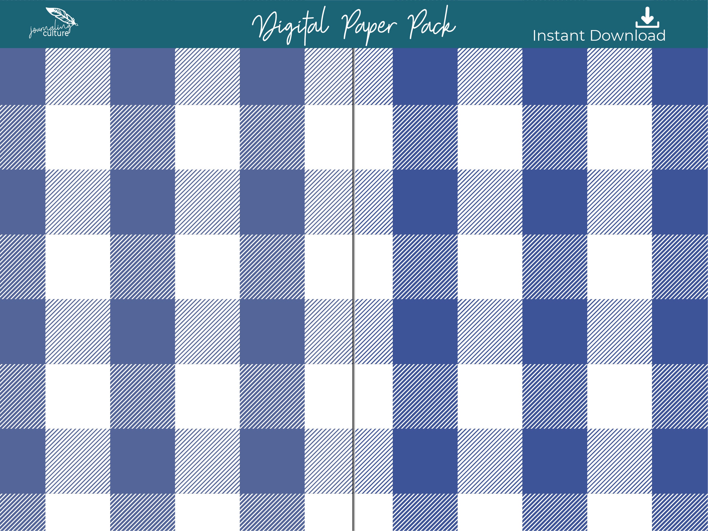 Buffalo Plaid Digital Paper Pack, Pattern for Scrapbooking - Shades of ...