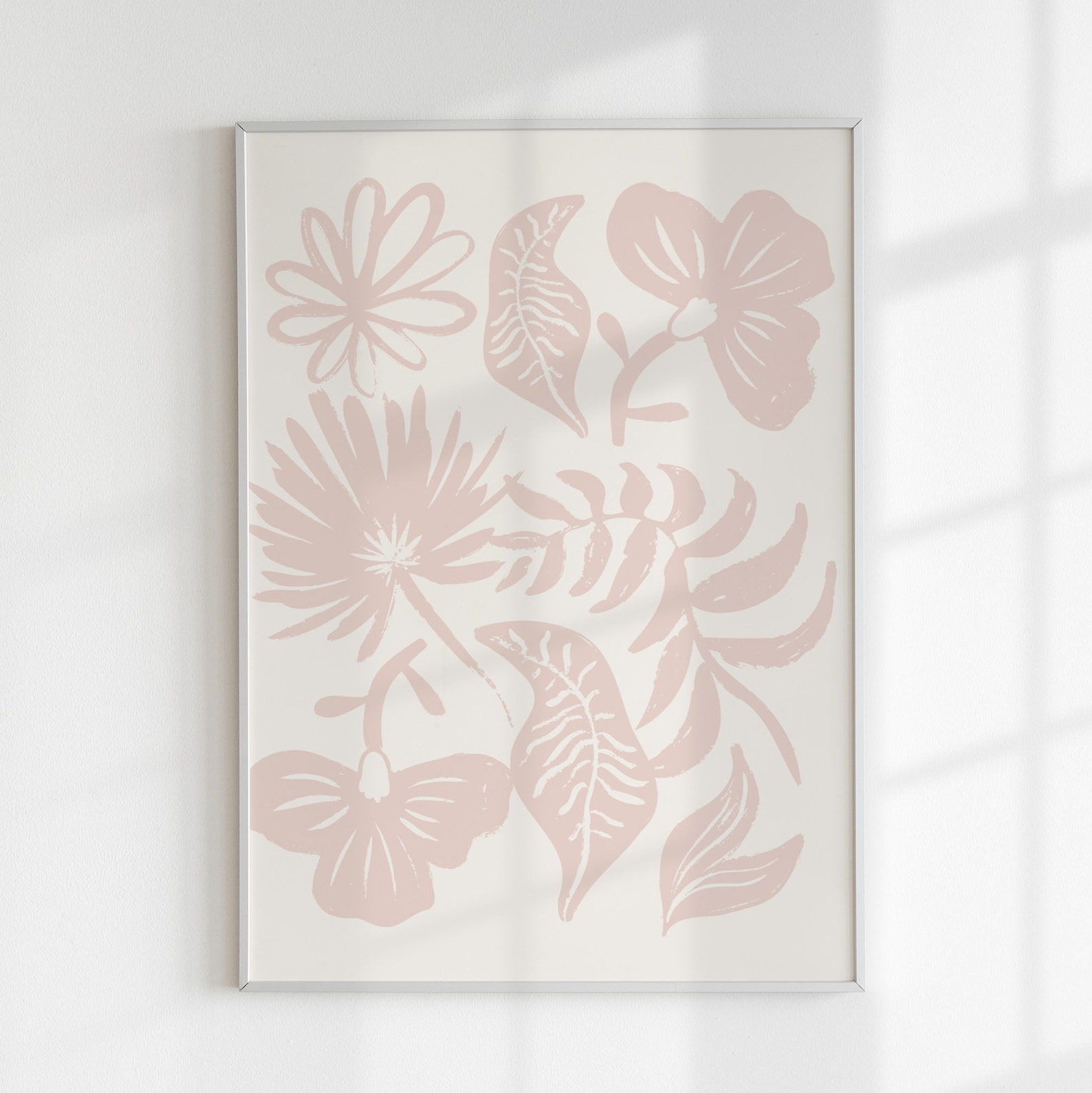 Light Pink Boho Modern Floral Printable Art Set/ Printable Art Etsy