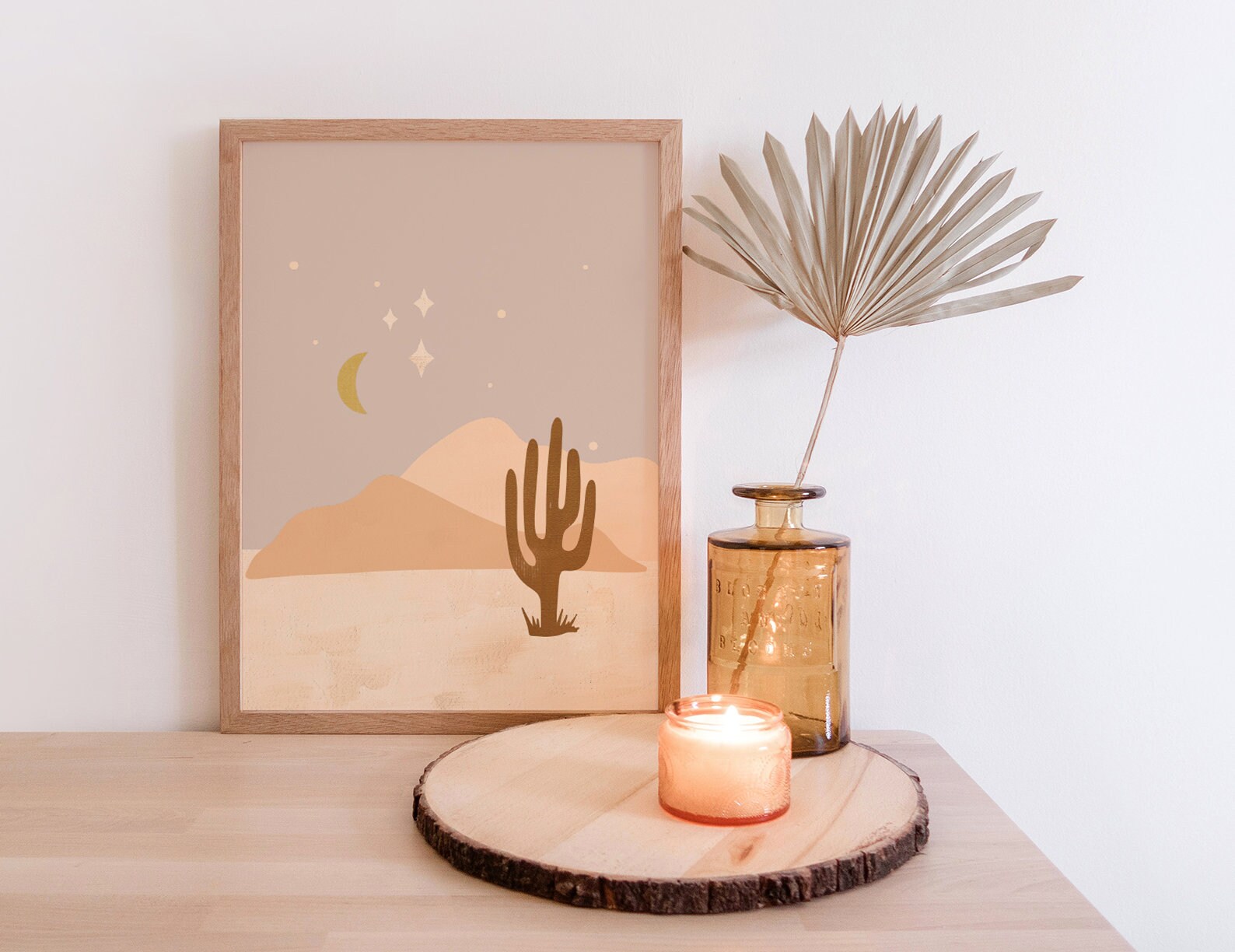 Boho Desert Landscape Art Print Poster/printable Art Print Poster/boho