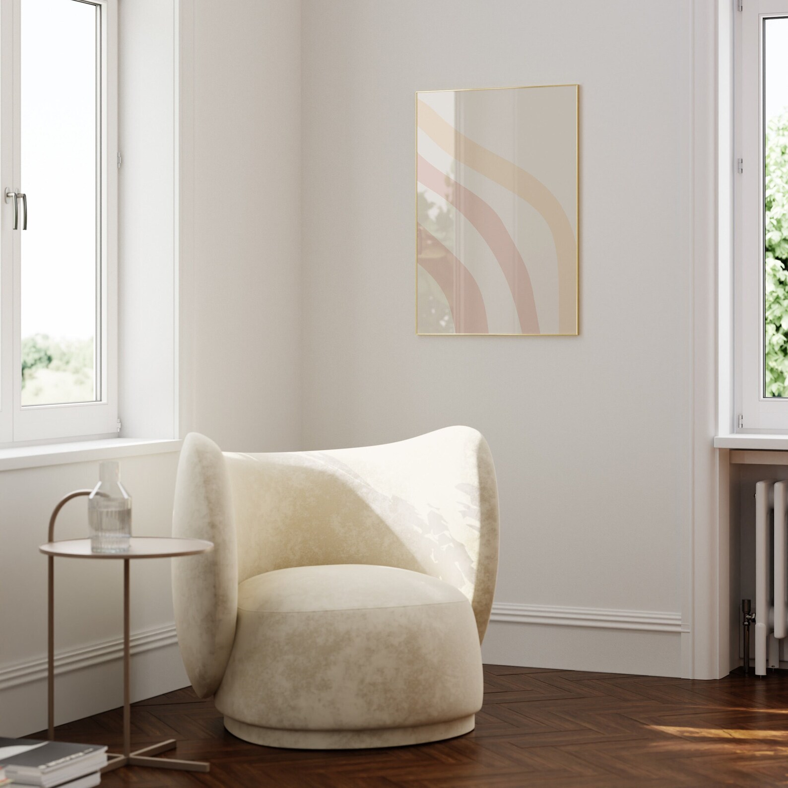 Light Pink Boho Modern Floral Printable Art Set of 5/pink Boho Etsy