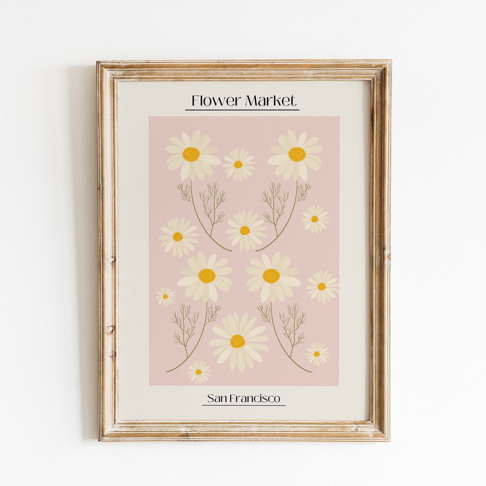 Light Pink Boho Modern Floral Printable Art Set/ Printable Art Etsy